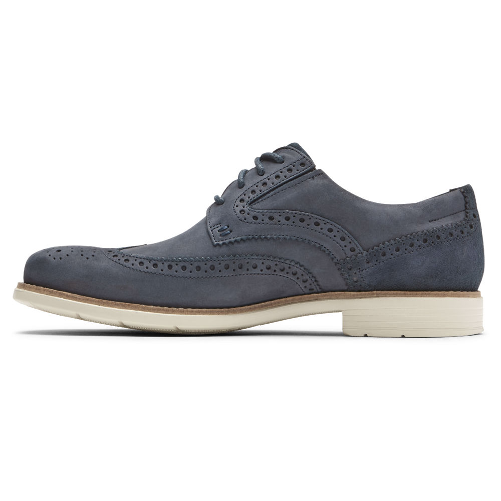 Sapatos Lace Ups Rockport Homem Azuis - Total Motion Hendrik Wingtip - 51309KFUE